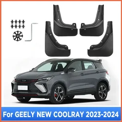 For GEELY NEW COOLRAY 2023 2024 Mud Flaps Splash Guard Mudguards MudFlaps Front Rear Fender Auto Styling Car Accessories