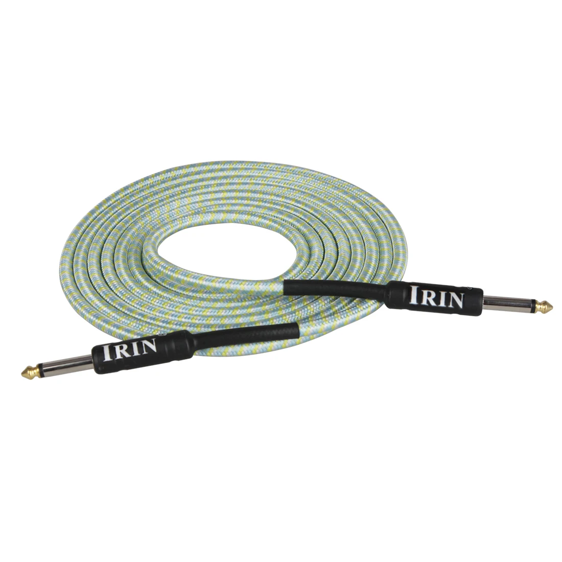 IRIN-Cable de Audio de 3M para guitarra eléctrica, Conector de níquel colorido, amplificador de bajo eléctrico, accesorio de piezas de guitarra