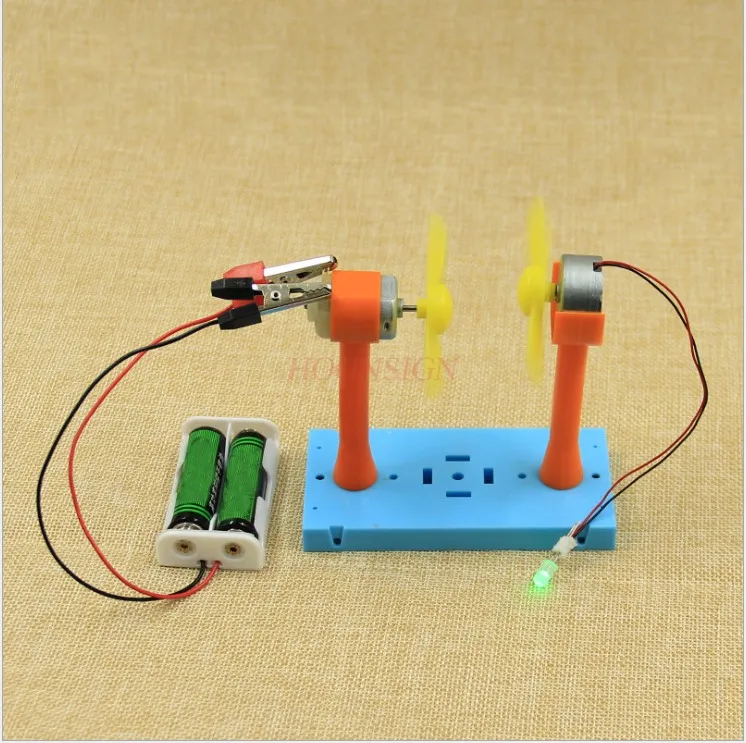 1 SET Physics Invention Toy Small Maker Toy Wind Power Science Experiment DIY Material Student