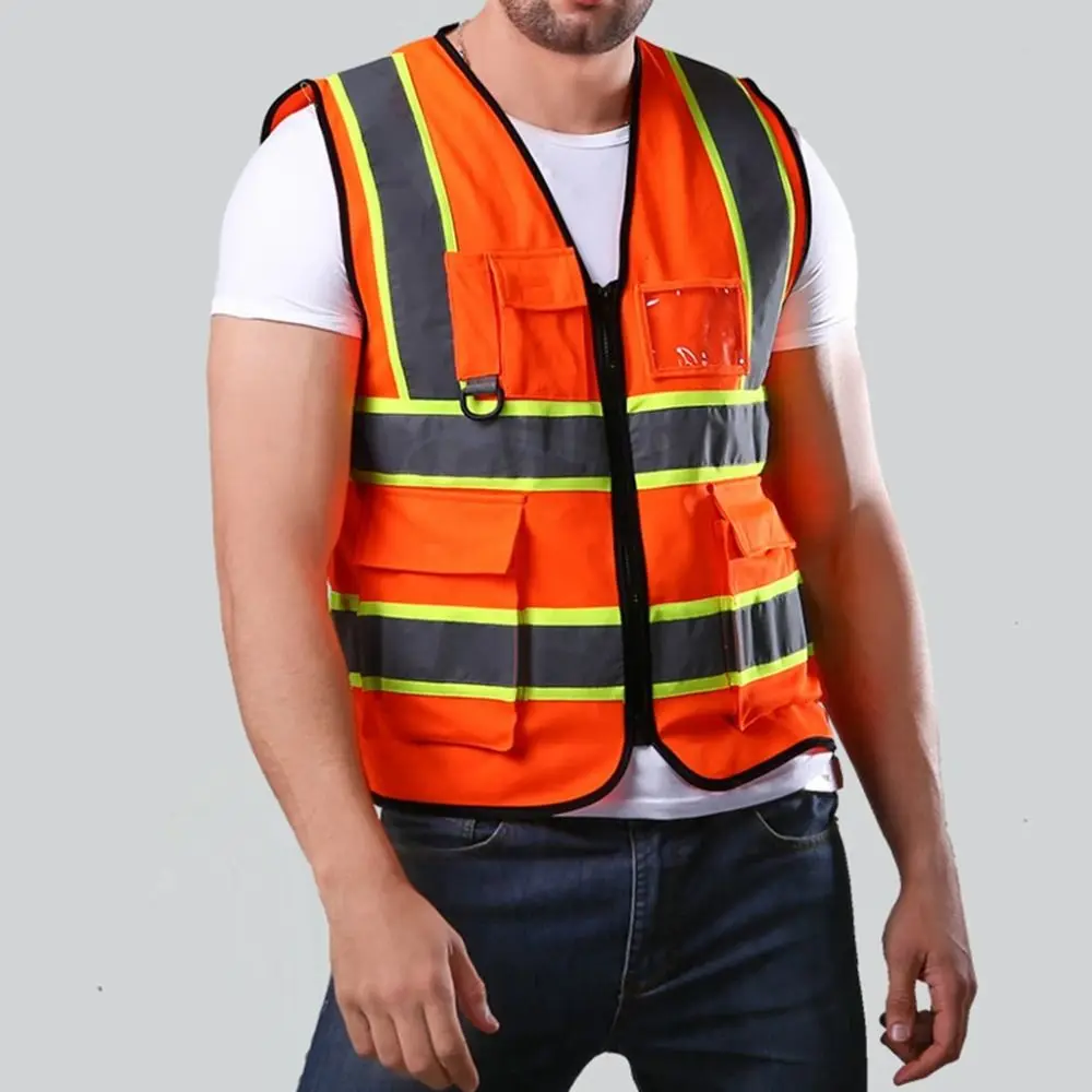 

High Visibility Reflective Safety Vest Wear Resistant Fashion Traffic Waistcoat Comfortable Breathable Cycling Safe Jacket