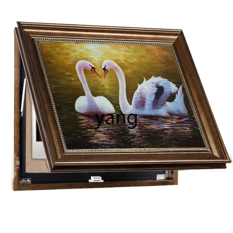 LTT .European hand-painted oil painting distribution box meter box track slide rail push-pull mural