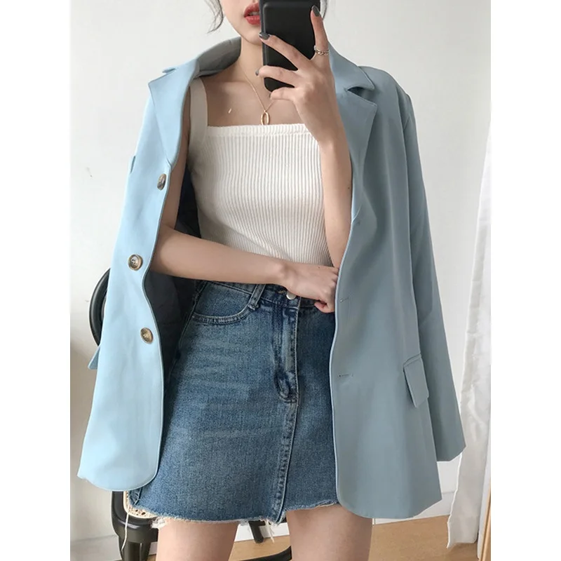 

Sweet Chic Knitted Strap Vest Women Summer Outerwear Trendy Inner Match Hong Kong Sle Svel Top Fre Sle Casual Com...