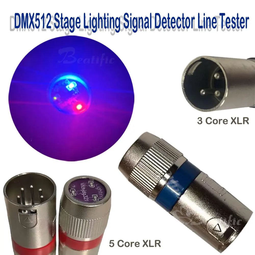 DMX512 Tester for Stage Light DMX Cable Analyzer Continuity Polarity Short Circuit Check Lighting Technician Tool DJ Repair