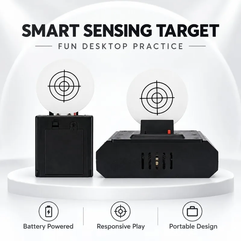 Round Bullseye Electronic Sensing Target Auto Reset Function Home Leisure Game Practice Accessory