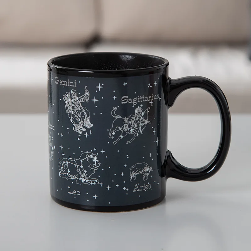 Temperature Changing Color Ceramic Mug Creative Gift 12 Constellations Coffee Cup Surprise Present Water Cup