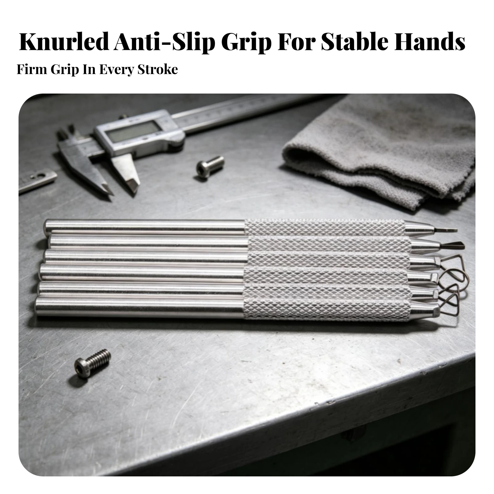 6 Pieces Clay Pottery Tool Kit Double-Ended Clay Sculpting Tool Set Pottery Detail Tools with Knurled Grip Robust Sharp