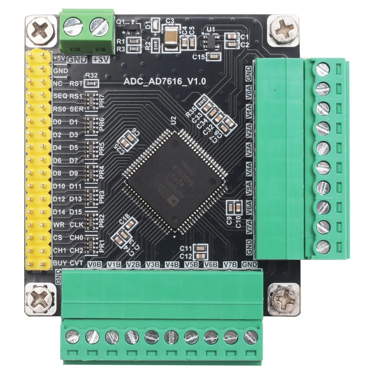 ★♠♥Y606A Hot Sale-AD7616 Module 16 Channel 16 Bit High-Speed ADC Synchronous Data Acquisition Module 1MSPS Sampling Rate FPGA