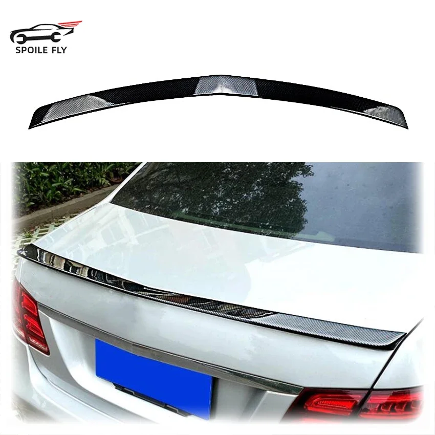 

For Mercedes Bens W212 E Class AMG Style 4-Door 2010-2016 Rear Spoiler Wing Lip Glossy Black Or Carbon Fiber Look Body Kit