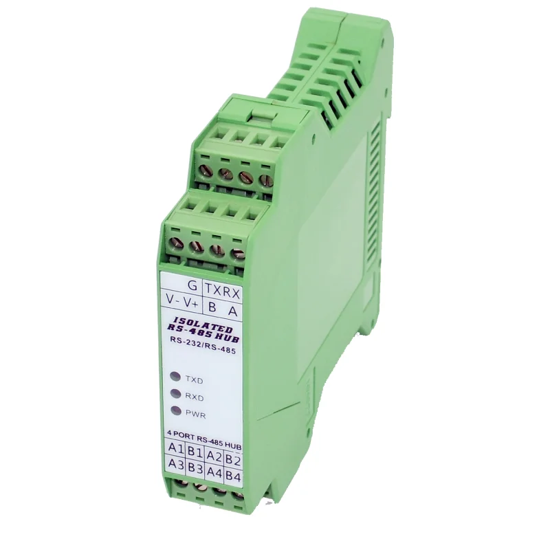 485 hub 4-port photoelectric isolation 1-way rs232 to 4-way rs485 industrial grade hub rail type