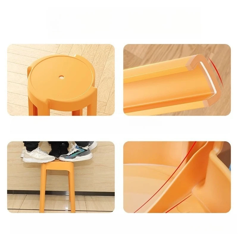 Thickened Stackable Round Stool Nordic Dining Stool Simple Fashion Creative Windmill Stool for Home