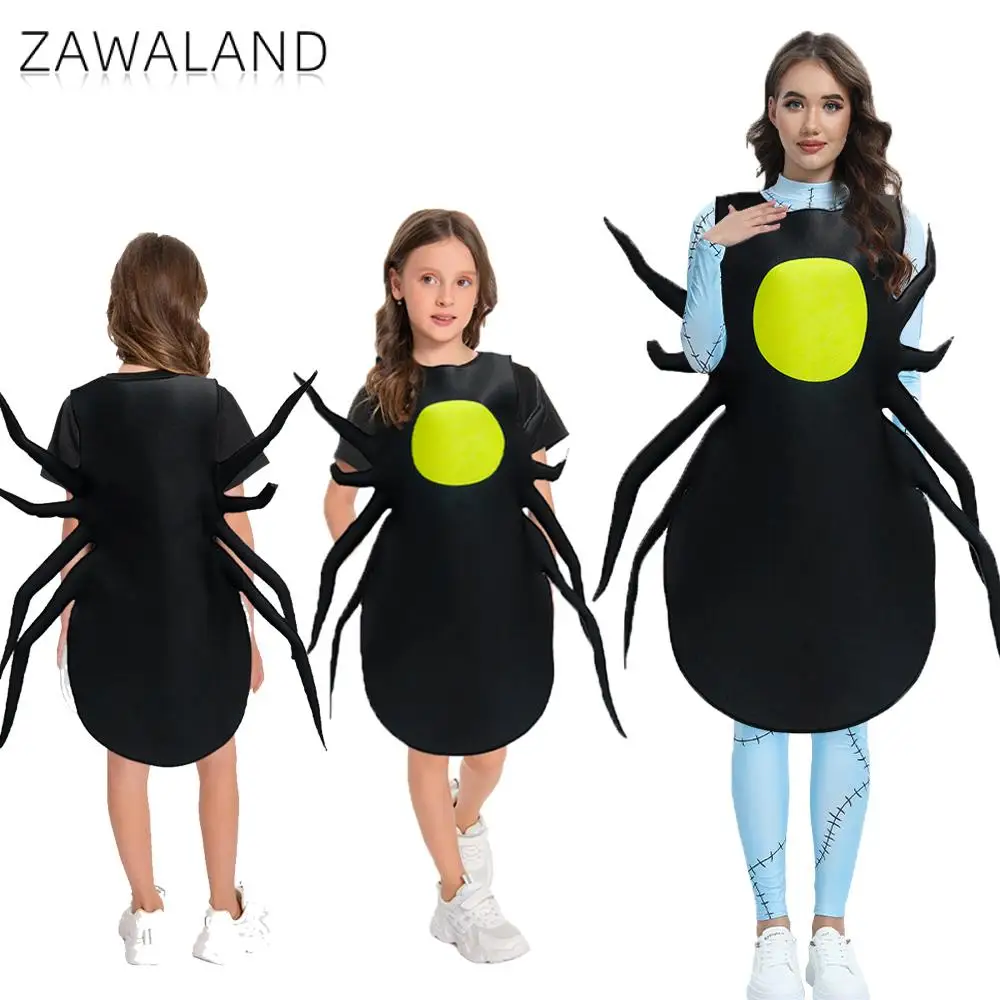 

Zawaland Funny Spider Costumes Carnival Party Cosplay Sponge Suit Family Matching Outfits Halloween Dress Up Adult Boys Clothes