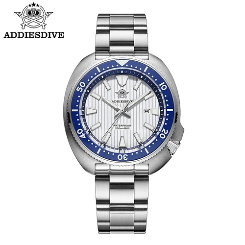 Imagen 1 del producto Reloj ADDIESDIVE para hombre, reloj de cuarzo con cristal de zafiro de acero inoxidable, reloj analógico luminoso resistente al agua hasta 200M para regalo para hombre