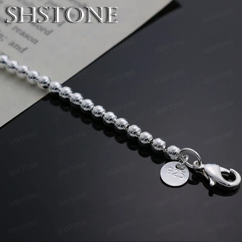 Fashion Elegant 925 Sterling Silver 4MM Beads Chain Women 18K Gold Cute Bracelet High Quality Gorgeous Jewelry
