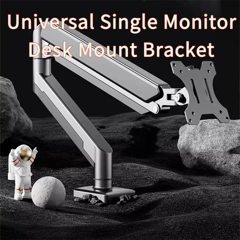 

Universal Single Monitor Desk Mount Bracket Up to 32" 19.8Lbs Adjustable Computer Stand