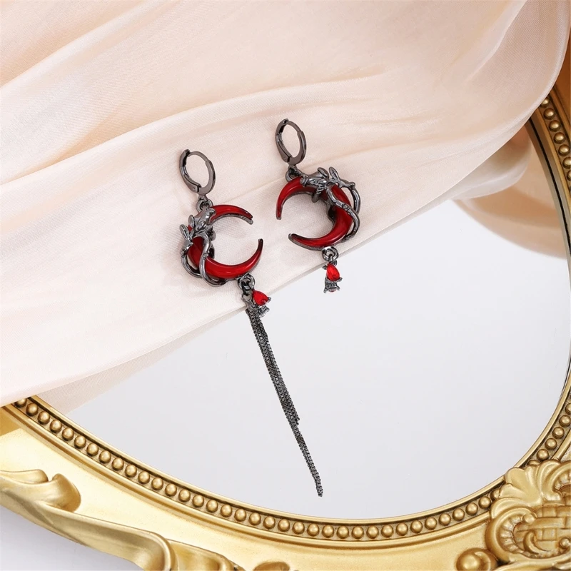 

Women Harajuku Tassels Earrings Vintage Mystery Metal Dangle Earrings Halloween Party Jewelry for Lady Accessories