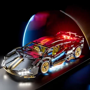 Yetişkinler için bir tekniğin teknik yapı taşlarında bir spor araba yarışı modeli 1:14 dıy üstesinden gelmek bir tuğla bulmaca oyuncak çocuk yetişkin hediye (1280 + boncuk) Araba için en iyi 10 satış-kendin yap-no 10