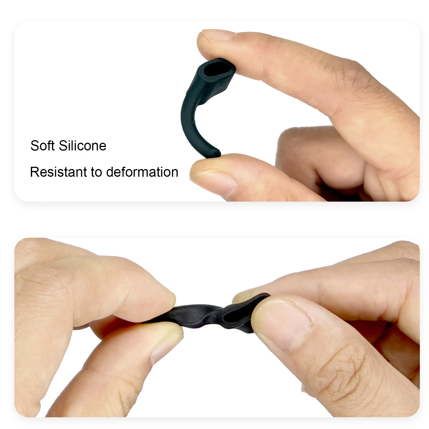 

Silicone Ear Grip AI Glasses Eyeglasses Leg Ear Hook Stopper Bracket Fastener Accessories Temple Tip Anti-slip Eyewear Holder