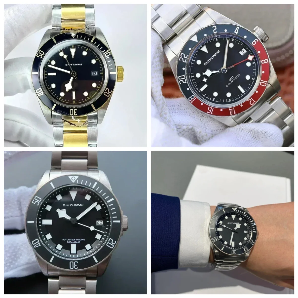 

A81 Store Automatic Mechanical Calendar Men's Sport Watch Stainless Steel Bracelet Black Ceramic Bezel Watch T-Series