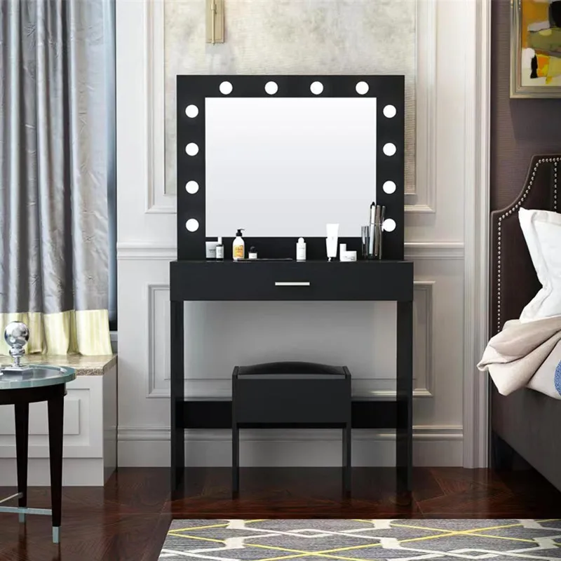 Manufacturer spot light luxury small dressing table makeup table style minimalist multi-functional LED light dresser