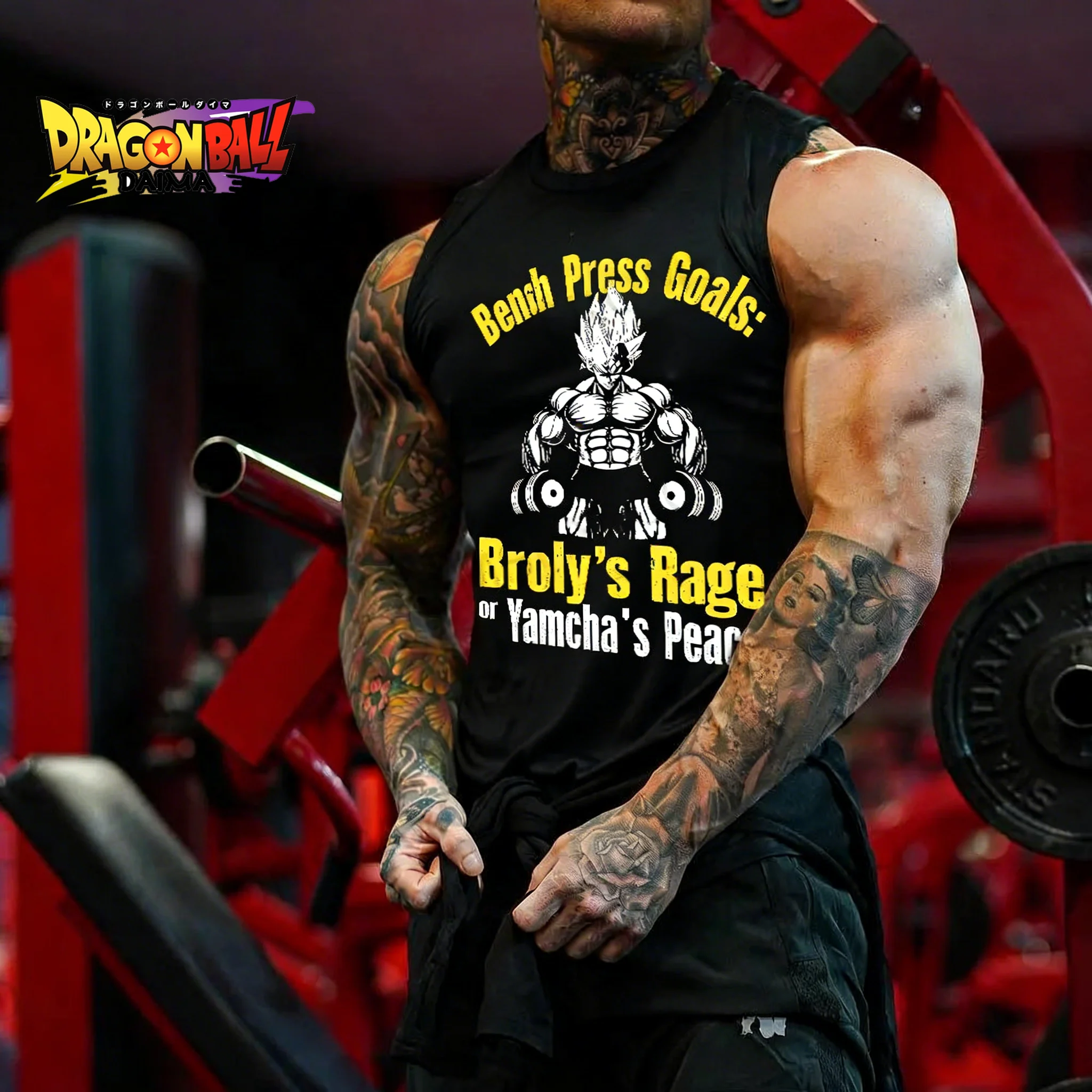 

Американская тренировочная майка Dragon Ball, летняя влагоотводящая мужская майка-футболка, The Prettiest Boy in The Gym Strength Area