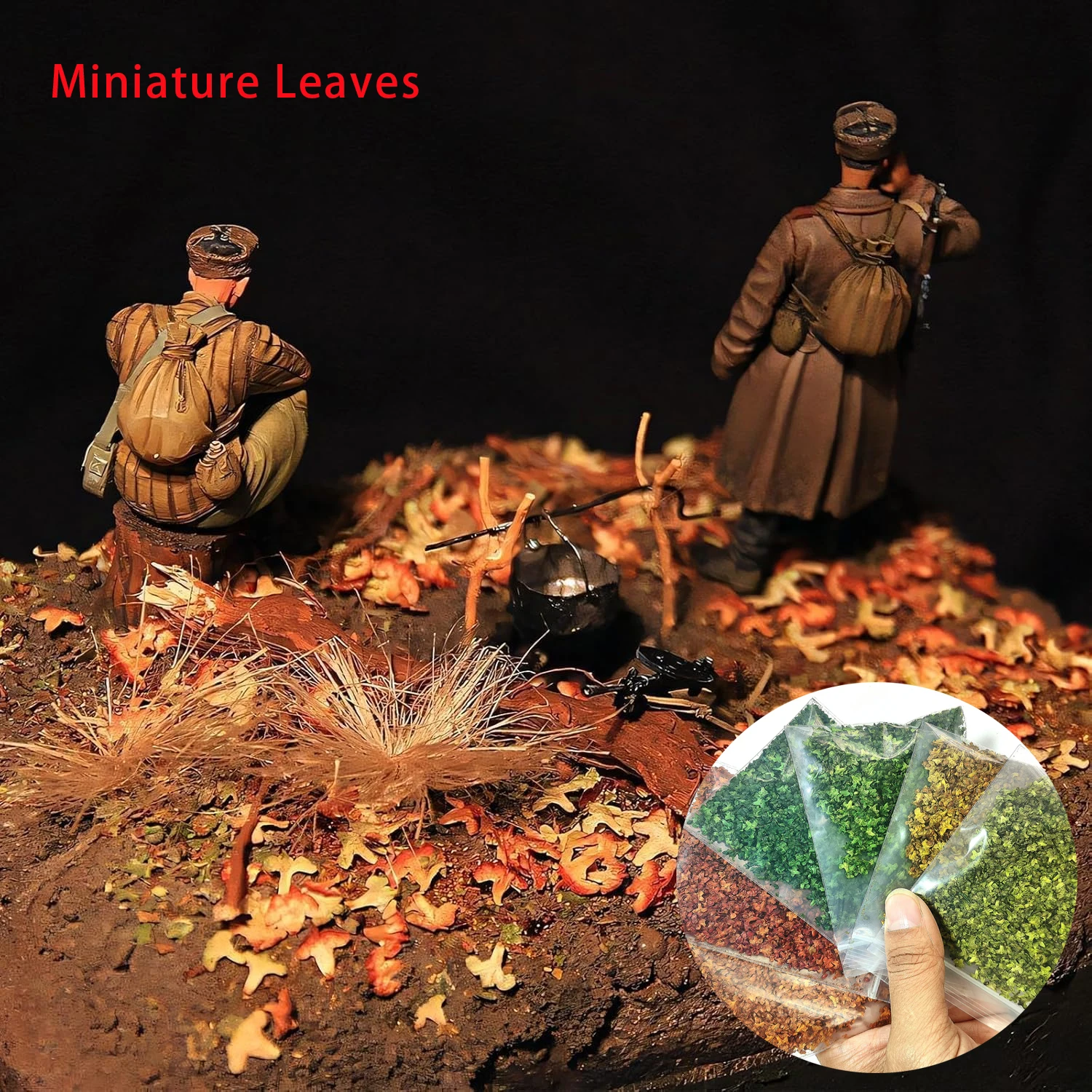33ml Realistic Miniature Leaves Simulation Leaves for DIY Modeling Basing Railway Bonsai Fairy Garden Diorama Supplies GroundKit