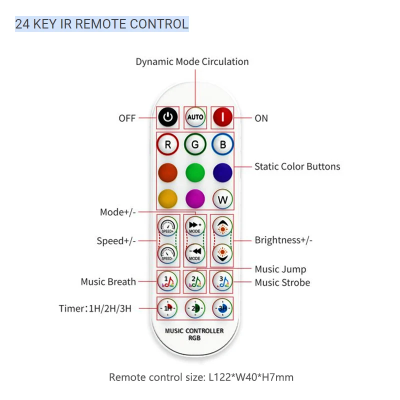 جديد واي فاي LED RGB تحكم مزدوج الناتج متعدد الوظائف التحكم الصوتي IR التحكم عن بعد ل 5050 2835 RGB ضوء ملون بار