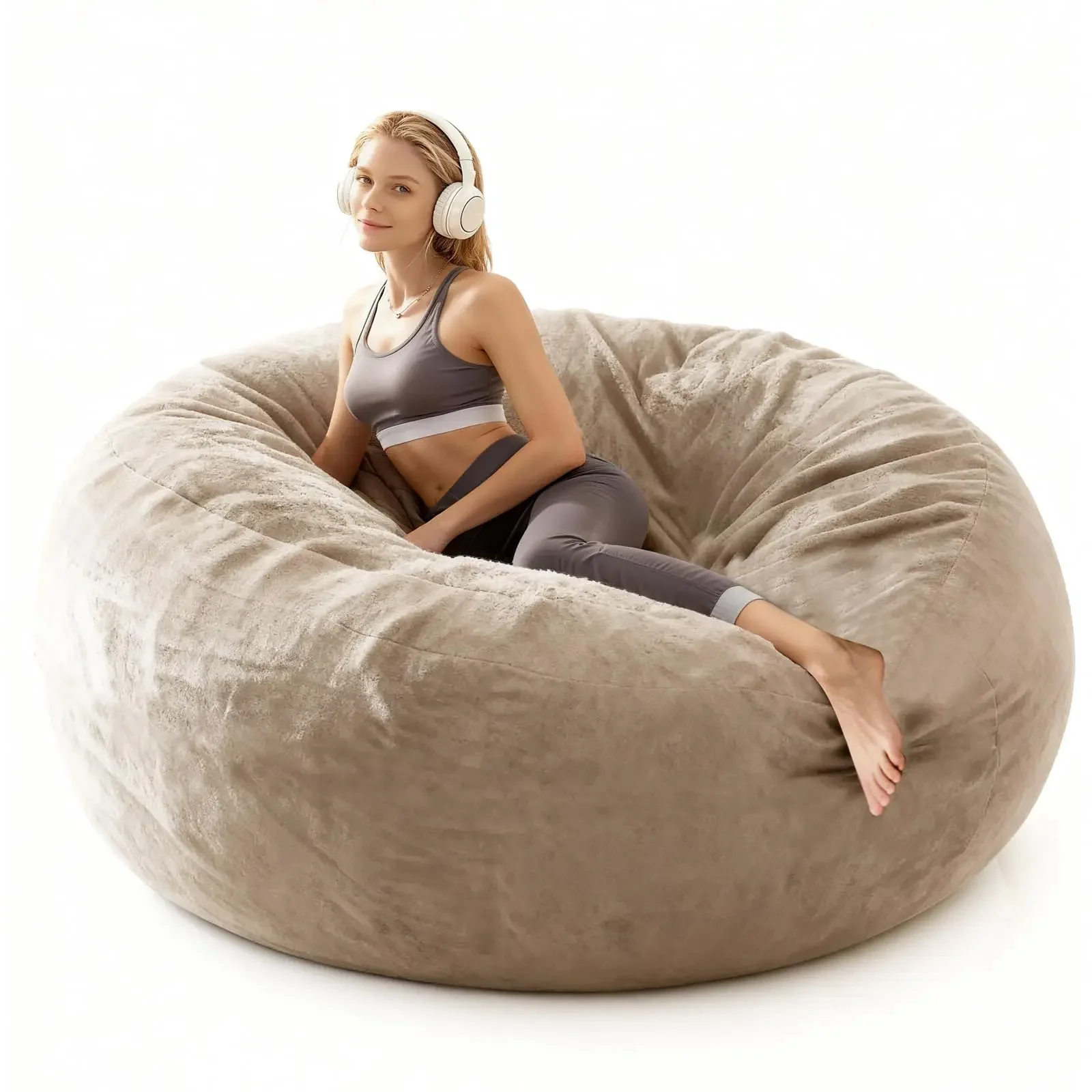 Premium Refined Stable Padded Bean Bag Sofas Spacious Cushioned Contemporary Ergonomic Bean Bag Sofas Sitzsack Sofa Furniture