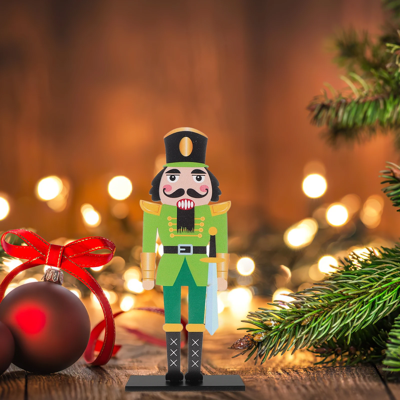 

Intricate Wooden Nutcracker Soldier Figure Christmas Home Decor Table Centerpiece Fireplace Mantel Decoration Holiday Party