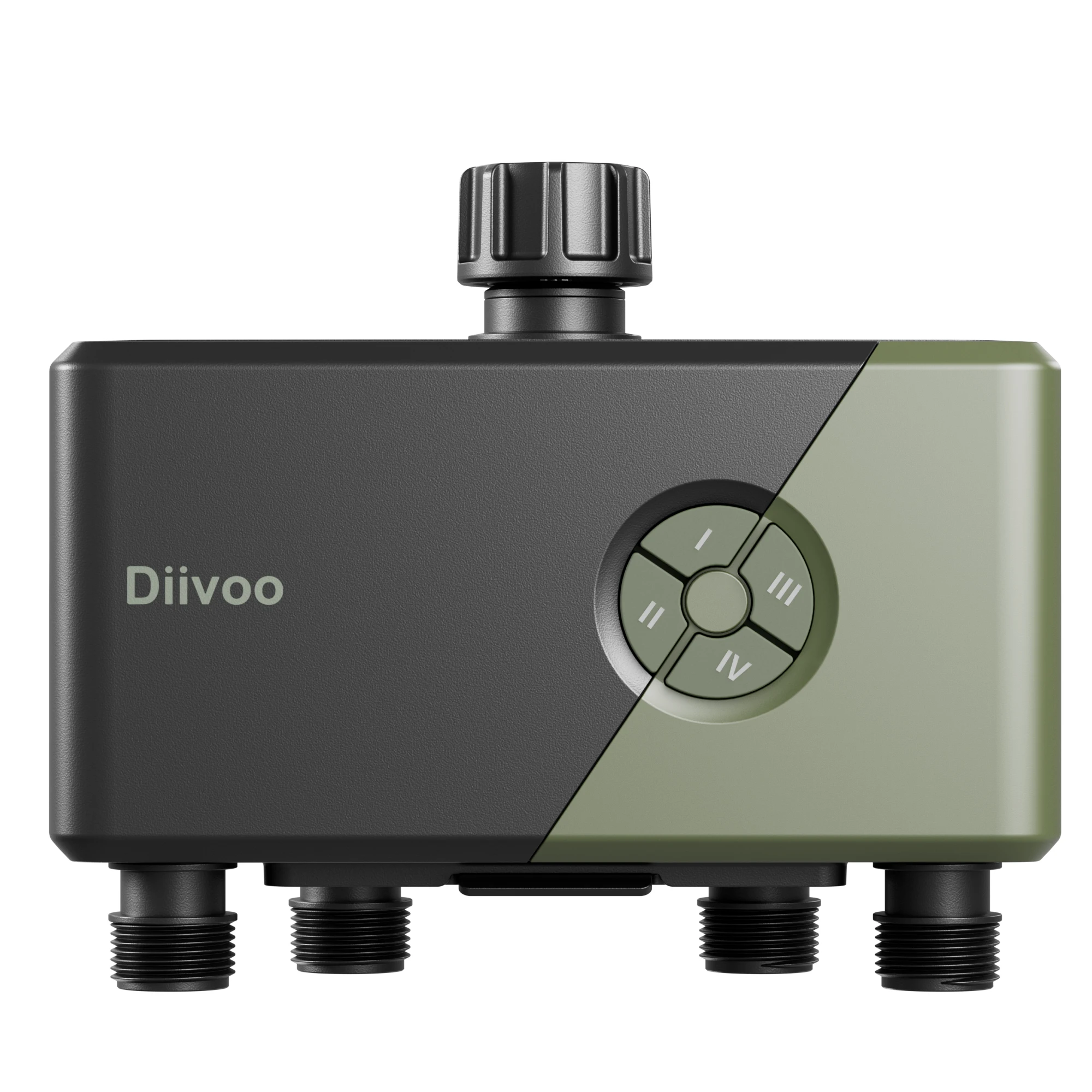 Diivoo-Minuterie d'arrosage de jardin 4 zones, contrôleur d'irrigation goutte à goutte automatique Wifi, vanne d'eau, système d'arrosage automatique
