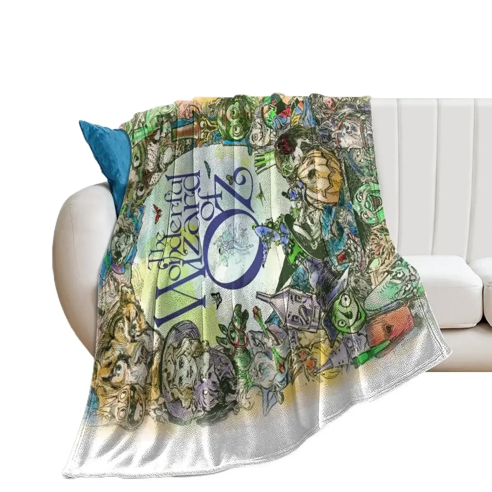 Classic Oz Art with Faded edges Throw Blanket Soft Beds Tourist Flannel Fabric Blankets