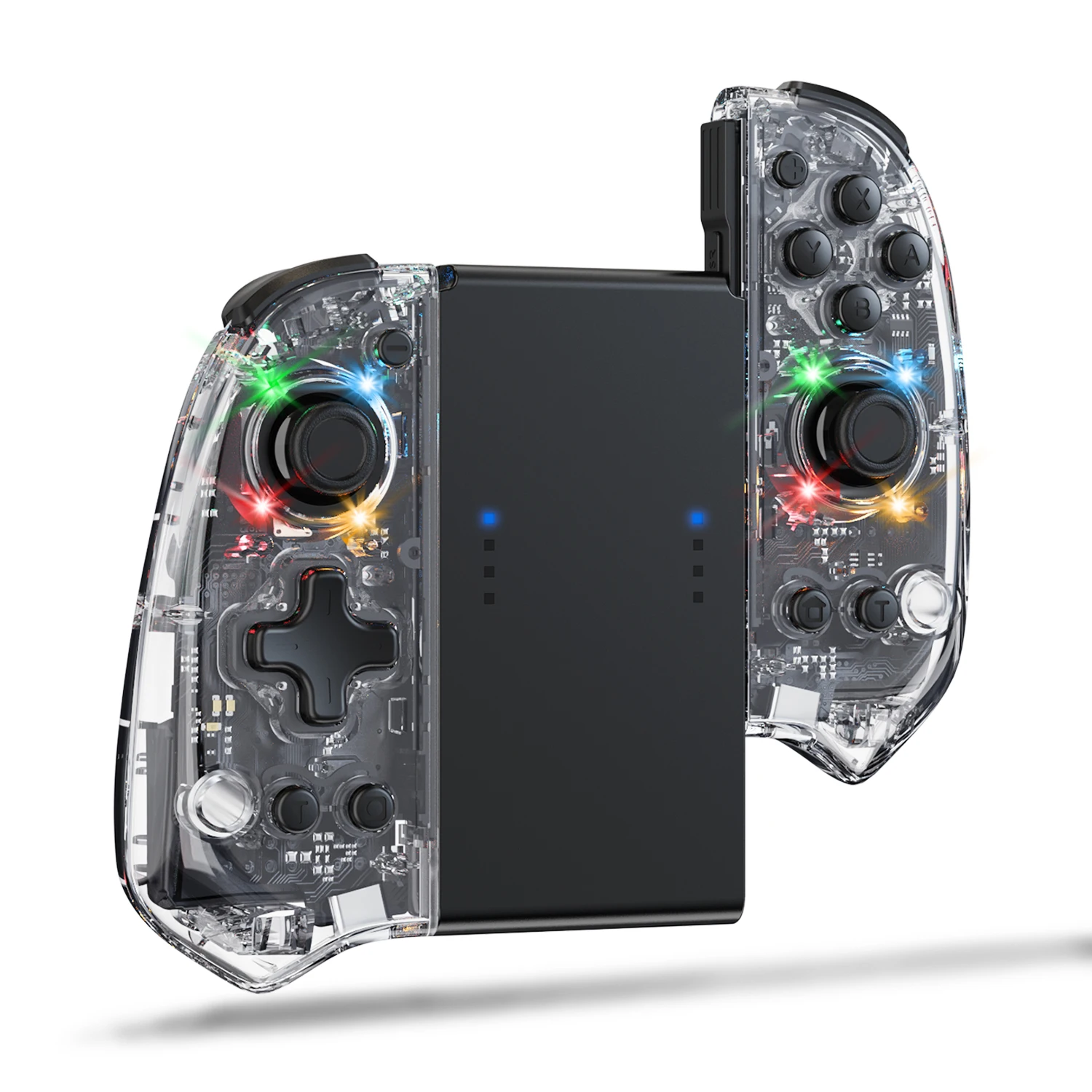 YS14 YS31 YS58 للتبديل OLED لوحة ألعاب لاسلكية NS Joy وحدة تحكم بلوتوث مع أضواء ملونة مقبض اللعبة للتبديل Joypad