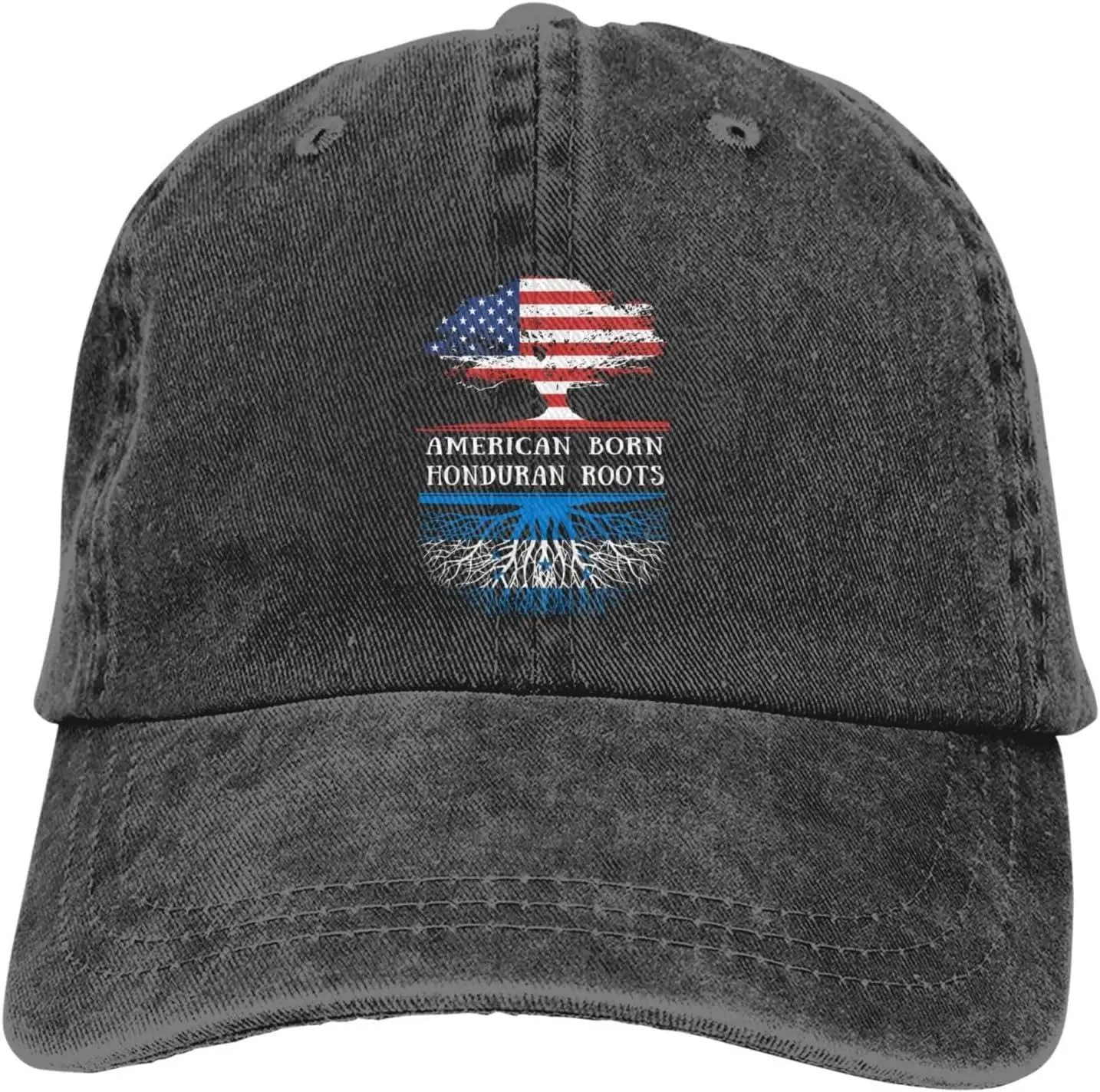 American Born Honduran Roots USA Honduras Flag Men Women Baseball Cap Adjustable Unisex Snapback Dad Trucker Cotton Denim Hats