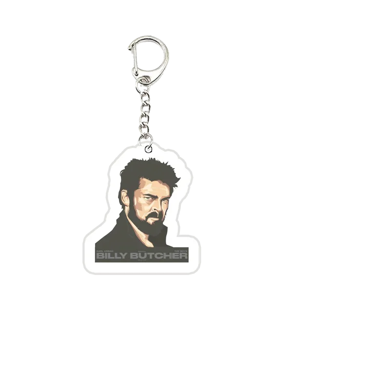 Hot The Boys TV Show Keychains Homelander Billy Butcher Starlight Key Chain Ring for Bag Hero Pendant Keyring Jewelry Fans Gifts