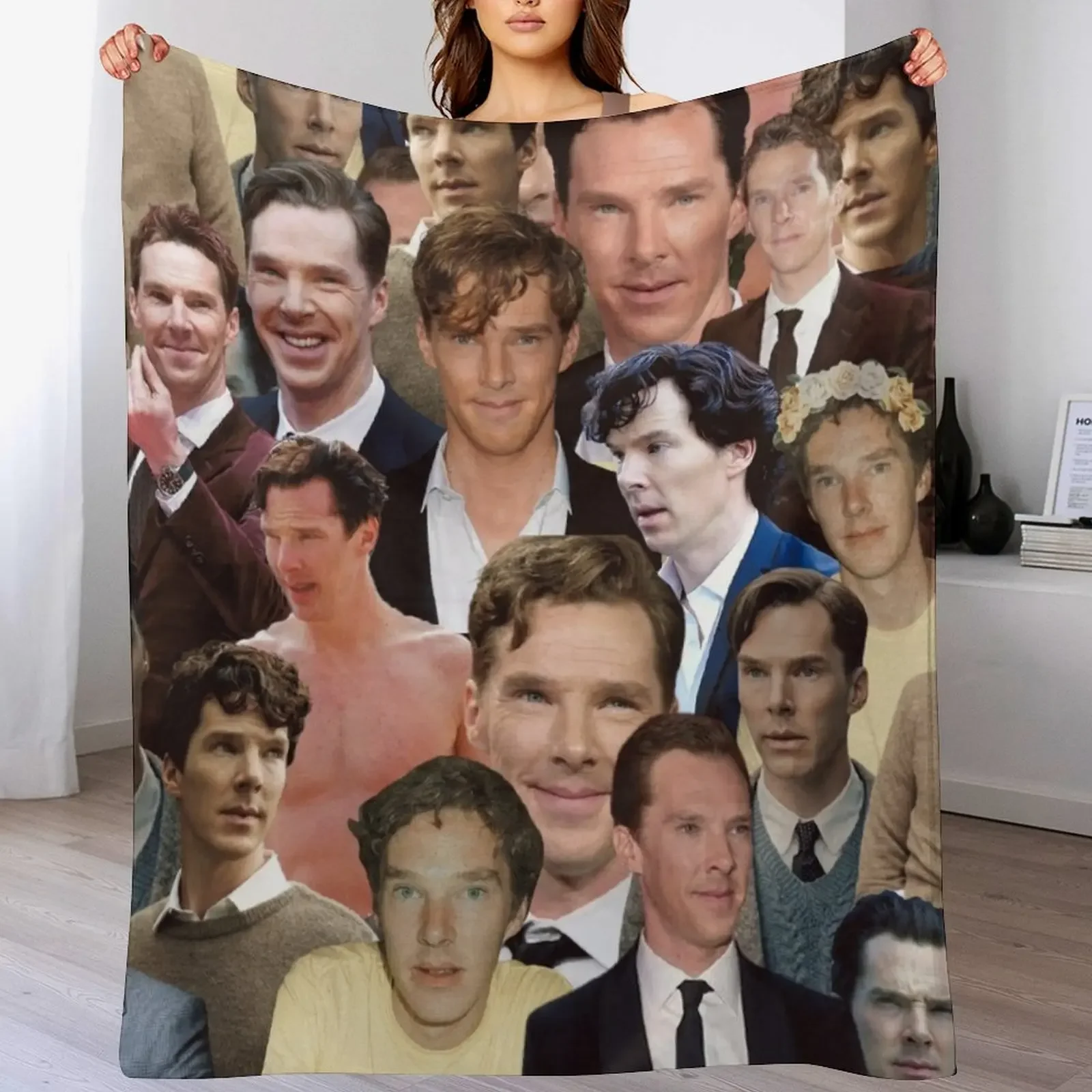 

Benedict Cumberbatch photo collage Throw Blanket warm winter Luxury for babies bed plaid Blankets