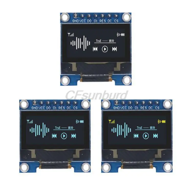 4pin 7pin SSD1306 White/Blue/Yellow Blue color 0.96 inch 128X64 OLED Display Module For Arduino 0.96