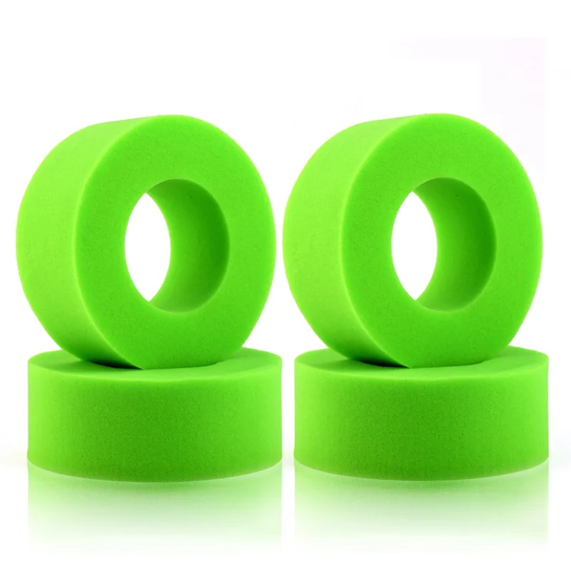 4Pcs 1.9 Wheel Tire Insert Foam Sponge for Axial SCX10 90046 Traxxas TRX4 D90 1/10 RC Crawler Car Accessories, Green