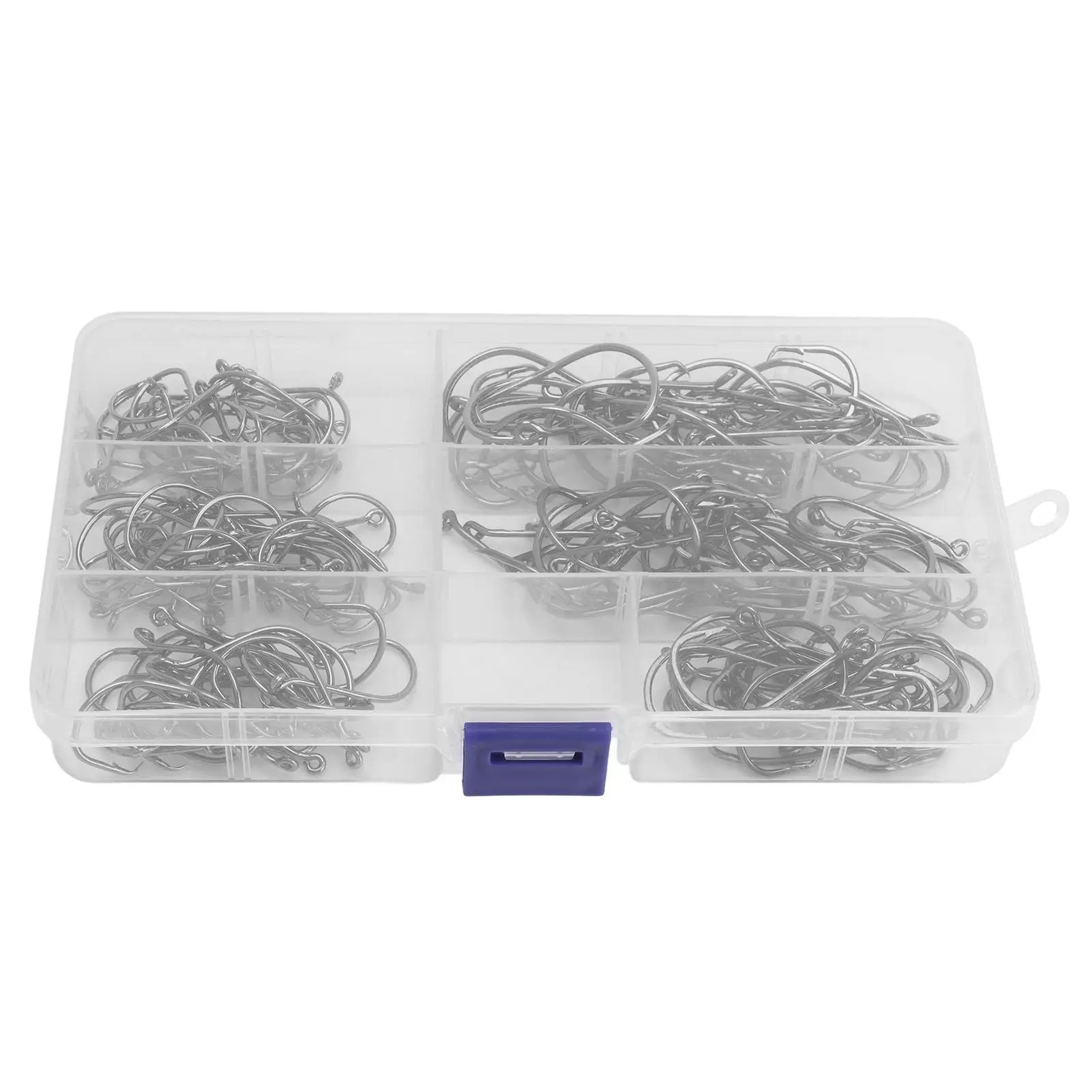 

Barbed Fishing Hooks High Carbon Steel Gear with Storage Box - High Strength for freshwater for carp Gear