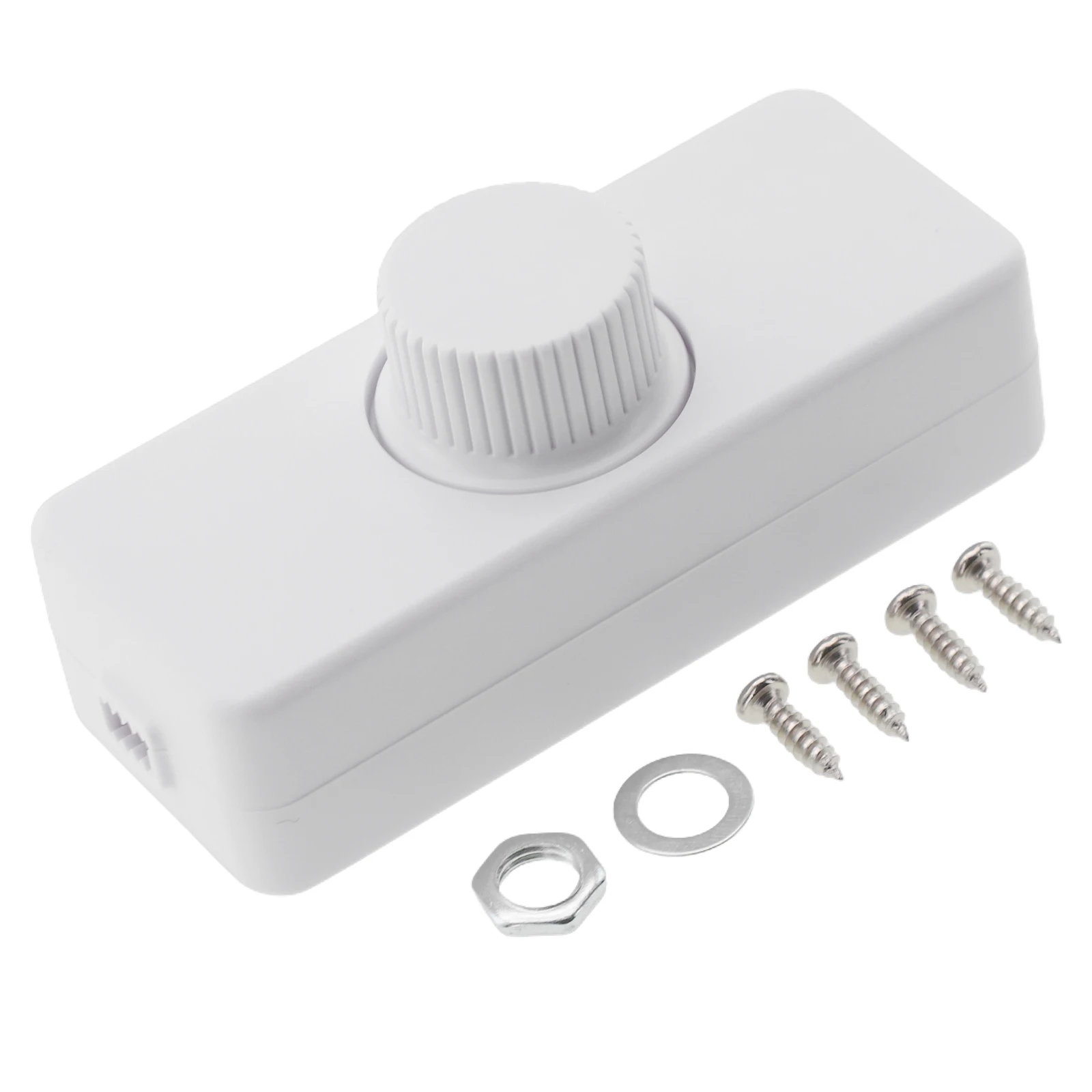 1PC Inline LED Dimmer Switch Built-in Rotary ON/OFF & Knob Control Adjustable LED Dimmer 220-240V Lights Switch Lighting Button