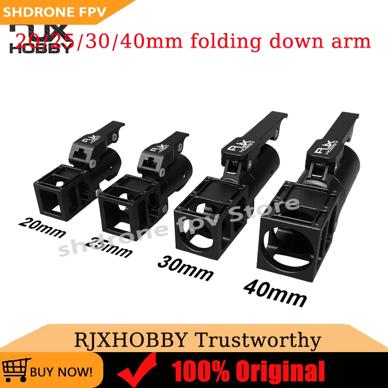 

RJXHOBBY 1pcs 20 / 25 / 30 / 40 mm Aluminium Alloy Folding Down Arm Connectors Tube Joint for Plant Protection UAV Multicopter