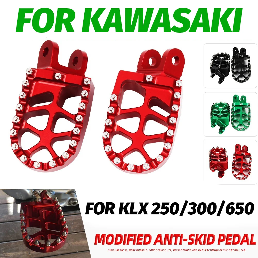 For Kawasaki KLX 250 300R 250s Foot Pegs KLX300R KLR 650 Footpegs KLR650 KLX 650 250 S KLX650R KLX300SM