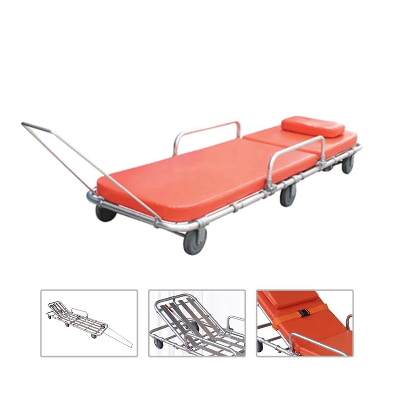 Hospital Use Ambulance Emergency Stretcher High-strength Material Strong Load-bearing Capacity