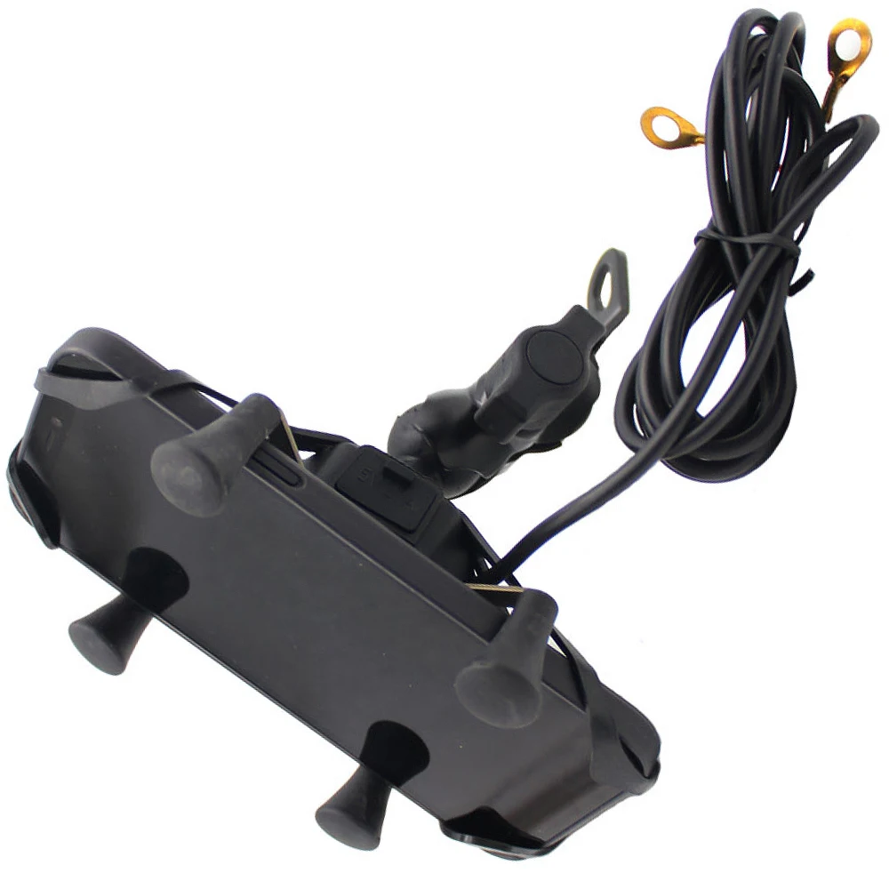 

Motorcycle Phone Holder Motorcycle Fork Stem Mount Bracket Black Multifunctional Holder Modification Accessories