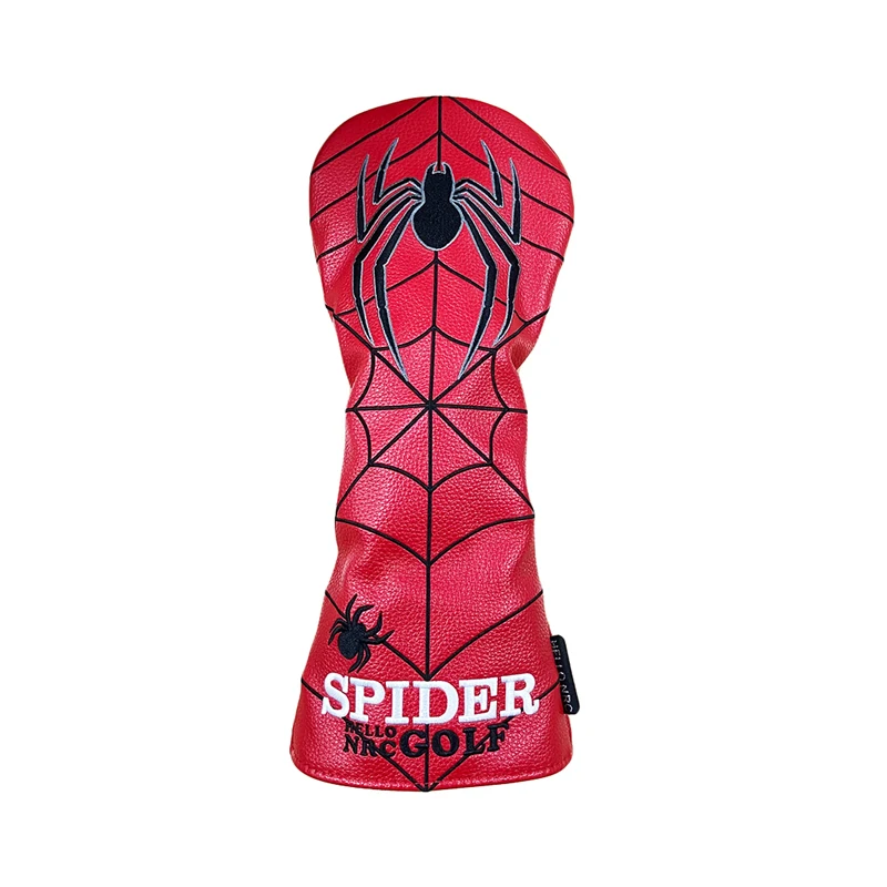 2022 New Golf Head Cover Spider Golf Wood Cover per Driver Fairways Hybrid Head Waterproof PU Golf Supplies tre colori