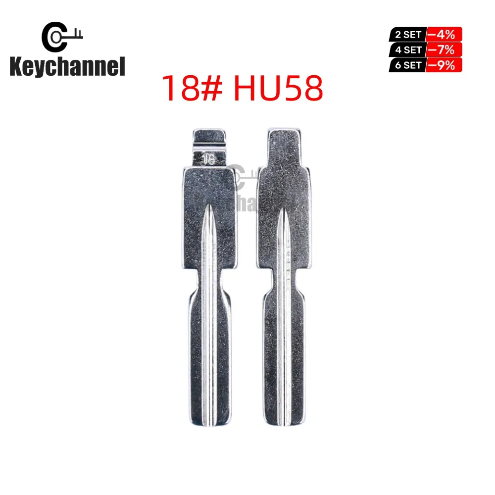 5PCS HU58 Car Key Blank 18# KD Key Blade Car Spare Key for BMW 3 Series E38 E39 E46 EWS3 Key for Xhorse VVDI KD KEYDIY Remote