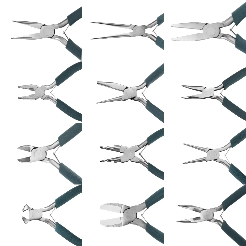 

1Pcs 12 Style High Quality Jewelry Pliers Tools for End Cutting Wire Pliers Hand Tools DIY Jewelry Making Pliers Set