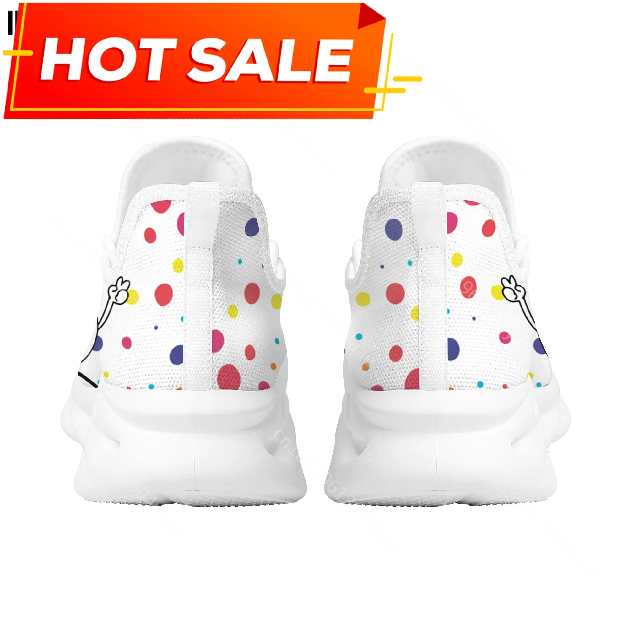New Trend Women Flats Cartoon Dentist Tooth Pattern Casual Shoes Breathable Mesh Female Sneakers Zapatos Mujer 2022