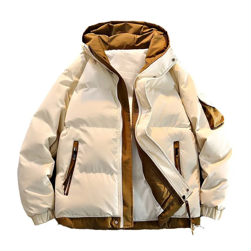 Männer Winter Baumwolle Jacke mit Kapuze Outdoor Dicke Warme Mode Männlichen Kleidung Neue Casual Einfarbig Männer Mit Kapuze Parkas Winddicht