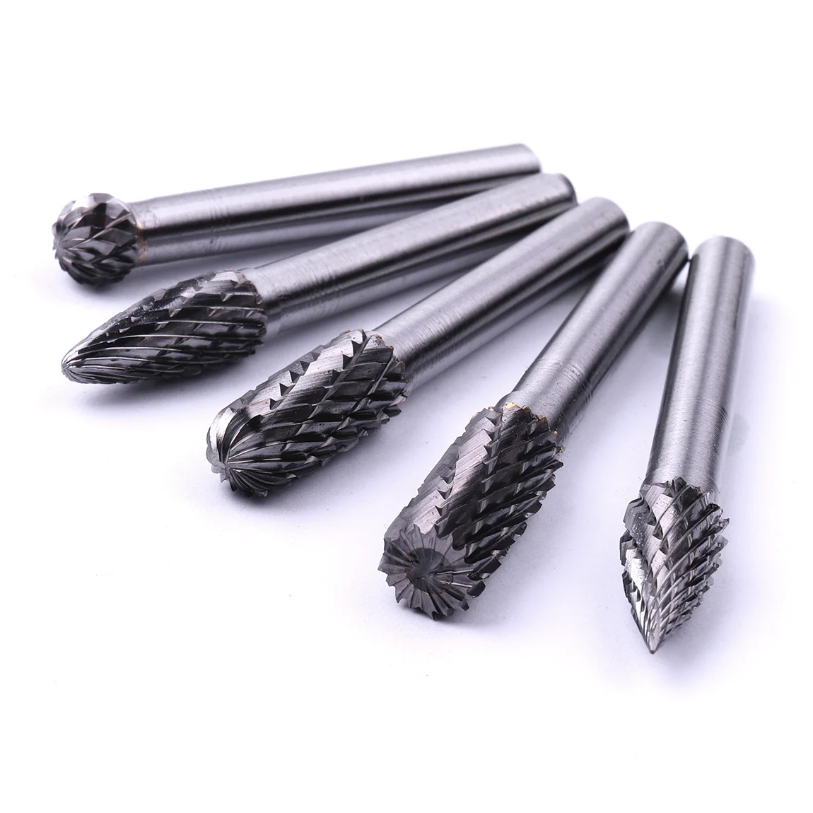 1PC Shank 6mm Head 8mm Double-cut Tungsten Carbide Rotary Burr File For Metalworking Polishing Electric Grinder Finishing burs