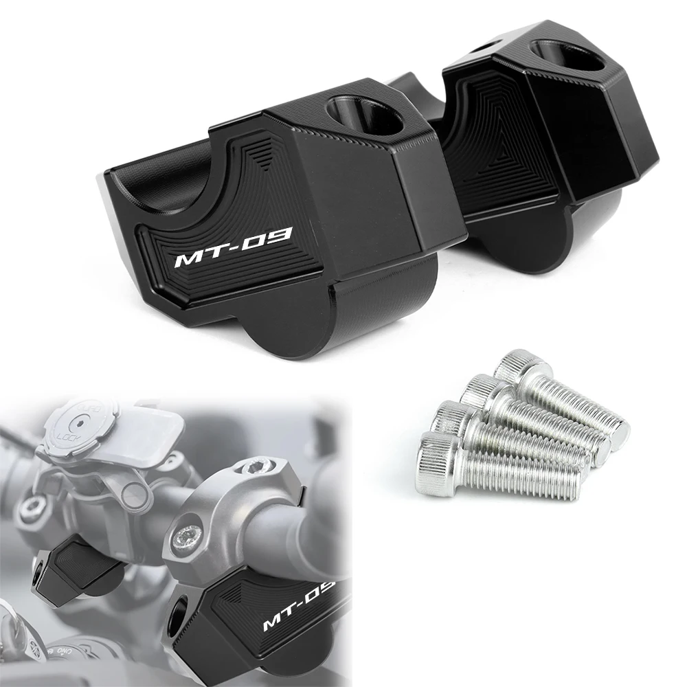 Motorcycle Risers Handle Bar For Yamaha MT-09 MT 09 mt09 2024-2025 CNC Aluminum Offset Handlebar Mount Clamp Adapter