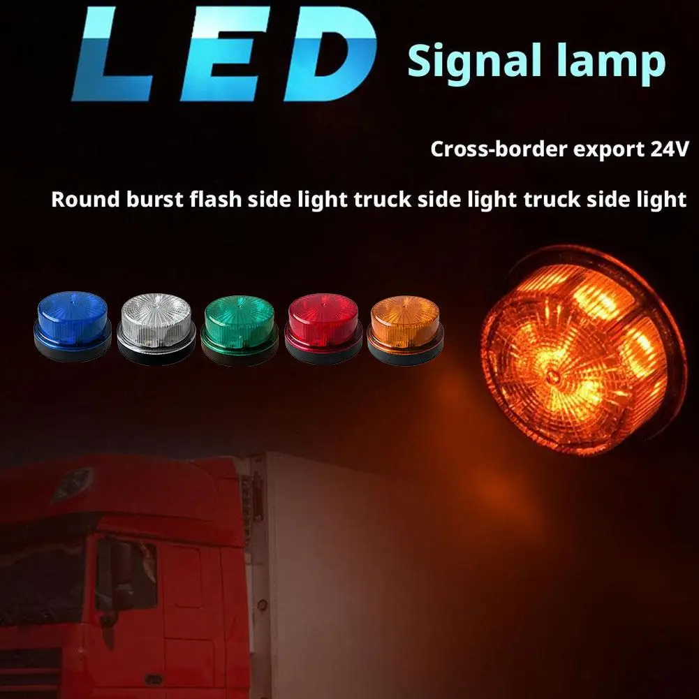 12V 24V Car LED Strobe Rotating Warning Light Flashing Van Light Lights Indication Truck Emergency Side Lights B5G6